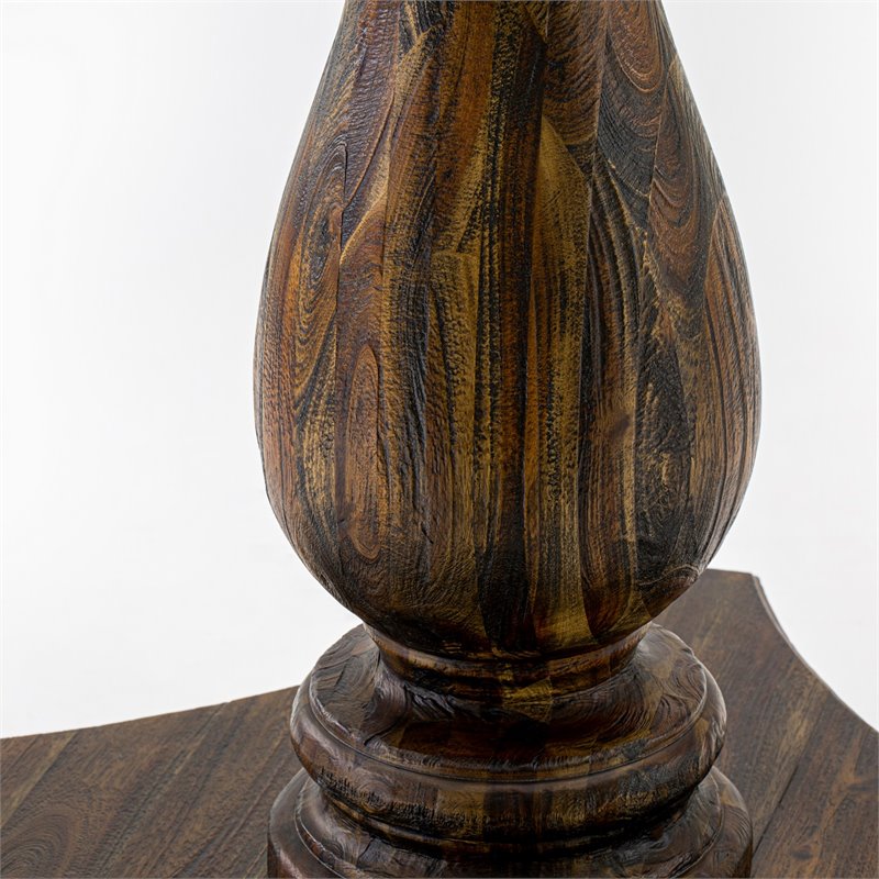 East West Furniture Ferris Wood Dining Table in Distressed Jacobean Brown