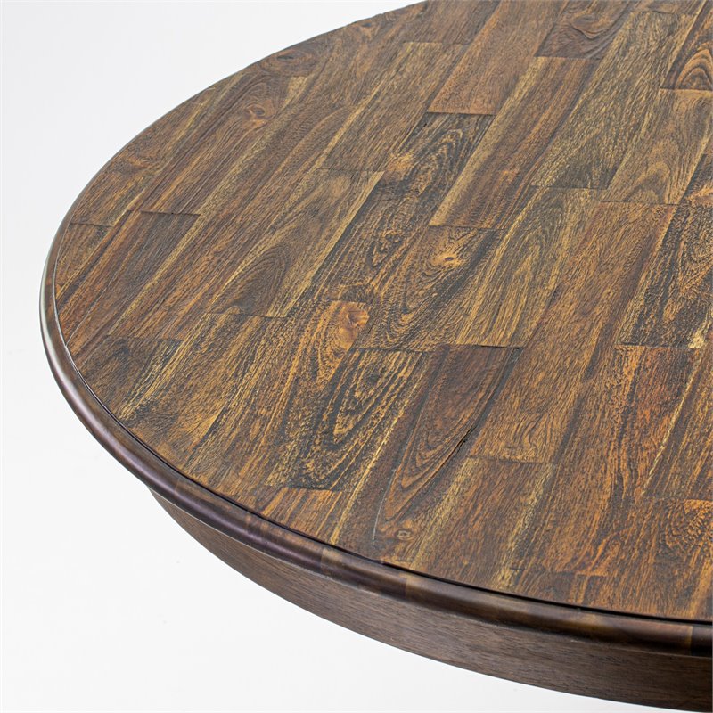 East West Furniture Ferris Wooden Dining Table in Distressed Jacobean Brown