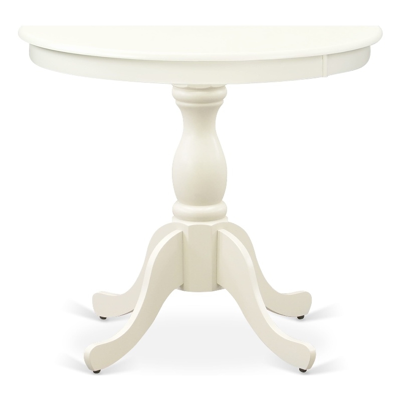 AST-LWH-TP - Dining Table - Linen White Top and Linen White Pedestal Leg Finish