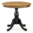 AST-NBK-TP - Dining Table - Natural Table Top and Black Pedestal Leg Finish