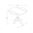 DST-BCH-TP - Kitchen Table - Cherry Table Top and Black Pedestal Leg Finish
