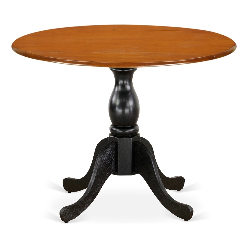 DST-BCH-TP - Kitchen Table - Cherry Table Top and Black Pedestal Leg Finish