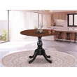 DST-MBK-TP - Kitchen Table - Mahogany Table Top and Black Pedestal Leg Finish