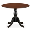 DST-MBK-TP - Kitchen Table - Mahogany Table Top and Black Pedestal Leg Finish