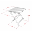 SEBS3CWNA - Folding Table and 2 Outdoor Side Chairs - Natural Oil Finish