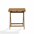 SECM3CWNA - Dining Table and 2 Folding Side Chairs - Natural Oil Finish