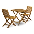 SECM3CWNA - Dining Table and 2 Folding Side Chairs - Natural Oil Finish