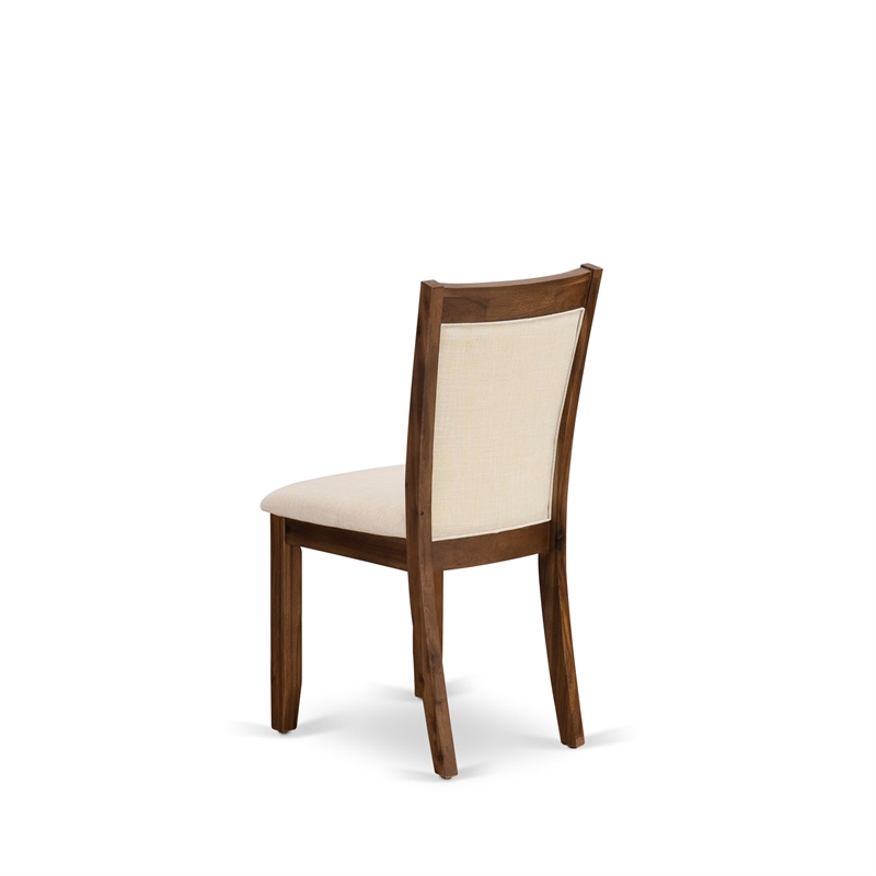 X777MZN32-7 - Wood Table and 6 Light Beige Chairs - Distressed Jacobean Finish