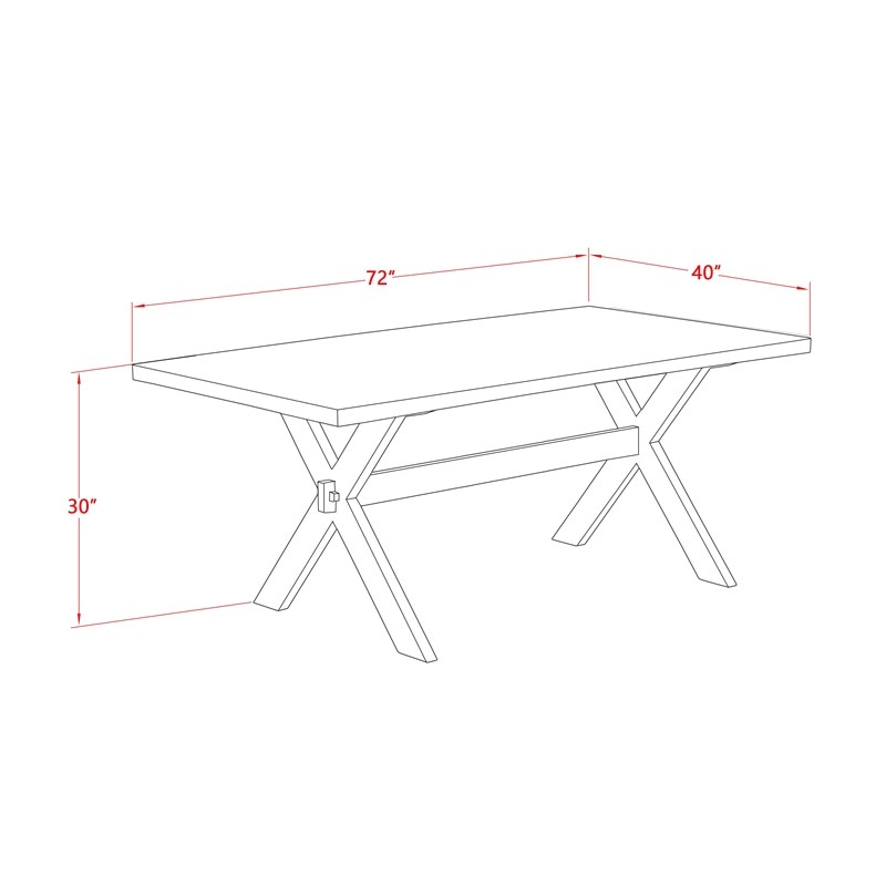 X797MZN32-5 Dining Table and 4 Light Beige Chairs - Distressed Jacobean Finish