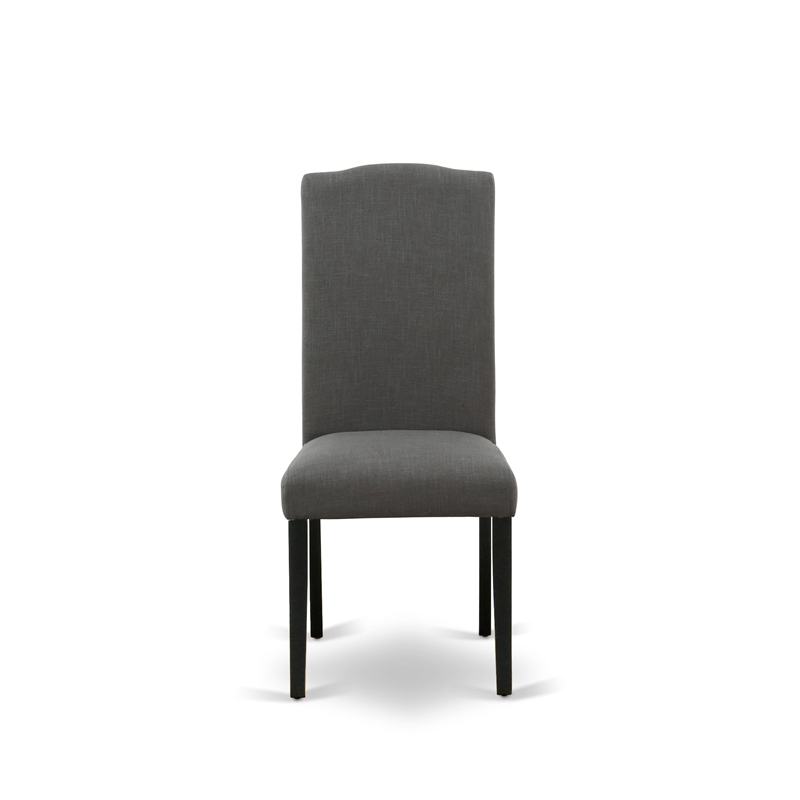 ESEN3-BCH-20 - Dining Table and 2 Parson Chairs with High Back - Black Finish