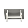 VT097 - Dining Table with Cement Top and Wirebrushed Linen White Leg finish