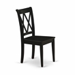 East West Furniture Dining Table and 4 Mid Century Dining Chairs in Black