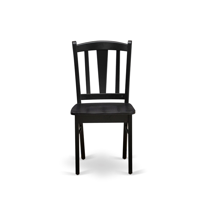 AMDL3-BCH-W - Wooden Dining Table and 2 Dining Chairs - Black Finish