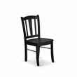 AMDL3-BCH-W - Wooden Dining Table and 2 Dining Chairs - Black Finish
