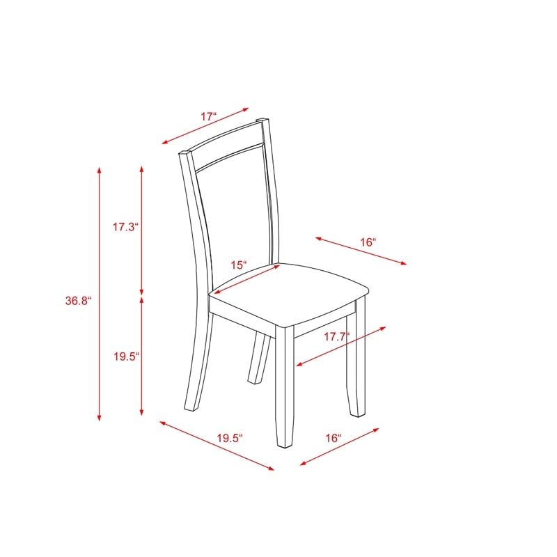 I2MZ5-NN-32 - Table and 4 Light Beige Linen Fabric Chairs - Antique Walnut Base