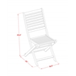 AEBS7CWNA - Folding Table with 6 Arms Less Dining Chairs- Natural Oil Finish