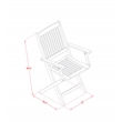 East West Furniture Dining Table with 4 Outdoor Dining Armchairs- Natural Oil