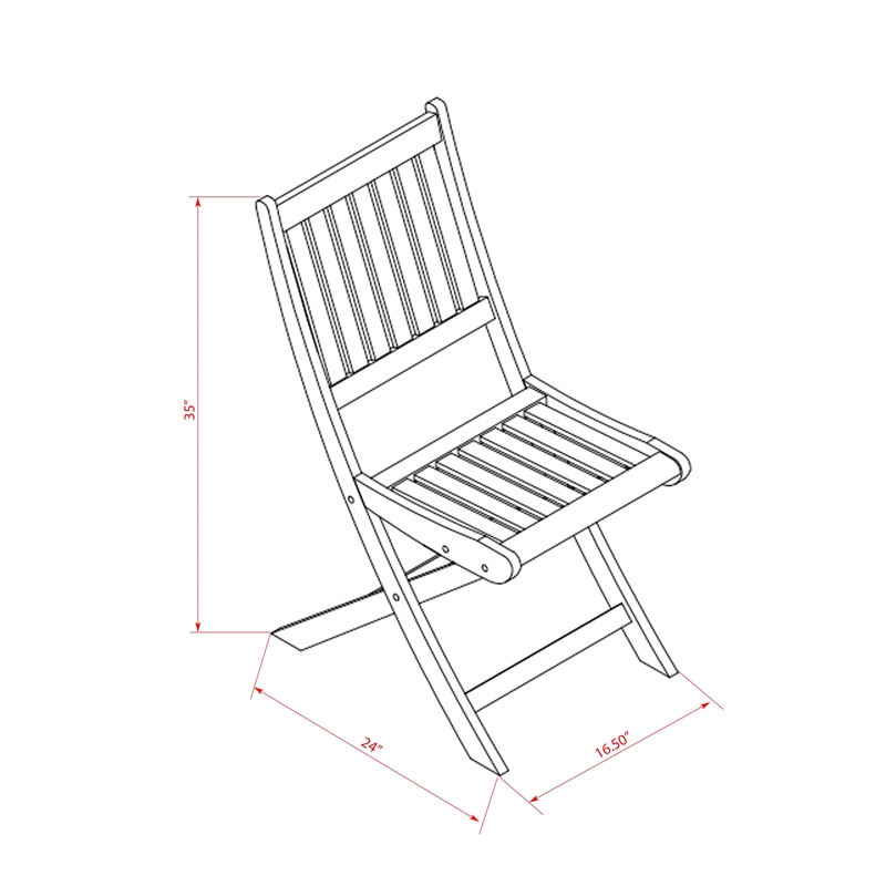 East West Furniture Outdoor Table with 4 Arms Less Lawn Chair in Natural Oil