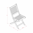 East West Furniture Outdoor Table with 4 Arms Less Lawn Chair in Natural Oil