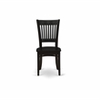 East West Furniture Kitchen Table and 4 Slatted Back Dining Chairs  in Black
