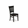 East West Furniture Kitchen Table and 4 Slatted Back Dining Chairs  in Black