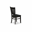 East West Furniture Kitchen Table and 4 Slatted Back Dining Chairs  in Black