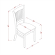 East West Furniture Kitchen Table and 4 Slatted Back Dining Chairs  in Black