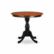 ESCE3-BCH-21 - Kitchen Table and 2 Modern Linen Fabric Chairs - Black Finish