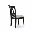 ESCL3-BCH-C - Dining Table and 2 Double X Back Dining Chairs - Black Finish