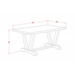 East West Furniture V-Style 7PC Dining Set in Light Beige/Distressed Jacobean