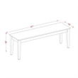 East West Furniture Dining Table and 4 Wooden Chair in 1 Bench in Linen White