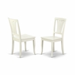 East West Furniture Dining Table and 4 Wooden Chair in 1 Bench in Linen White