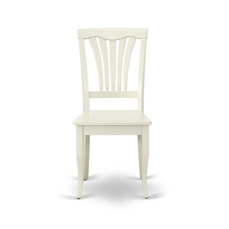 East West Furniture Dining Table and 4 Wooden Chair in 1 Bench in Linen White