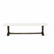 East West Furniture Table/4 Light Beige Chair/1 Bench in Distressed Jacobean