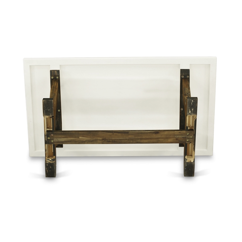 East West Furniture Table/4 Light Beige Chair/1 Bench in Distressed Jacobean
