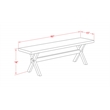 East West Furniture Table/4 Light Beige Chair/1 Bench in Distressed Jacobean