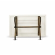 East West Furniture Table/4 Light Beige Chair/1 Bench in Distressed Jacobean