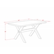 East West Furniture Table/4 Light Beige Chair/1 Bench in Distressed Jacobean