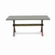 East West Furniture Table/4 Light Beige Chair/1 Bench in Distressed Jacobean