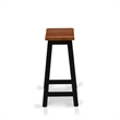East West Furniture Dining Table 2 Wood Stools with a Bench in Black/Cherry