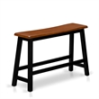 East West Furniture Dining Table 2 Wood Stools with a Bench in Black/Cherry