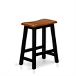 East West Furniture Dining Table 2 Wood Stools with a Bench in Black/Cherry