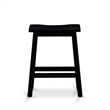 East West Furniture Wood Table/2 Kitchen Stools/1 Bench in Wire brushed Black