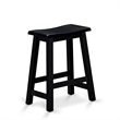 East West Furniture Wood Table/2 Kitchen Stools/1 Bench in Wire brushed Black