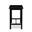 East West Furniture Wood Table/2 Kitchen Stools/1 Bench in Wire brushed Black