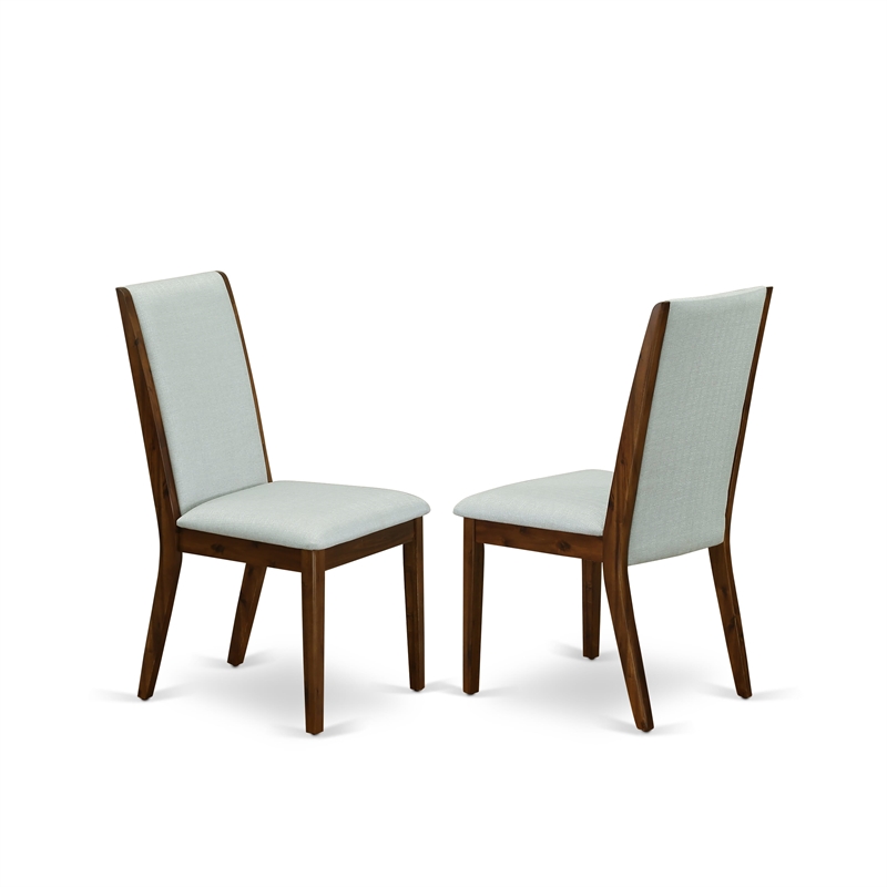 East West Furniture 5-Piece Dinette Set in Antique Walnut/Gray