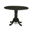 East West Furniture 5-Piece Dining Table Set in Black/Burgandy