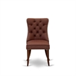 East West Furniture 5-Piece Kitchen Table Set in Mahogany/Burgandy