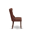 East West Furniture 5-Piece Kitchen Table Set in Mahogany/Burgandy