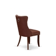 East West Furniture 5-Piece Kitchen Table Set in Mahogany/Burgandy